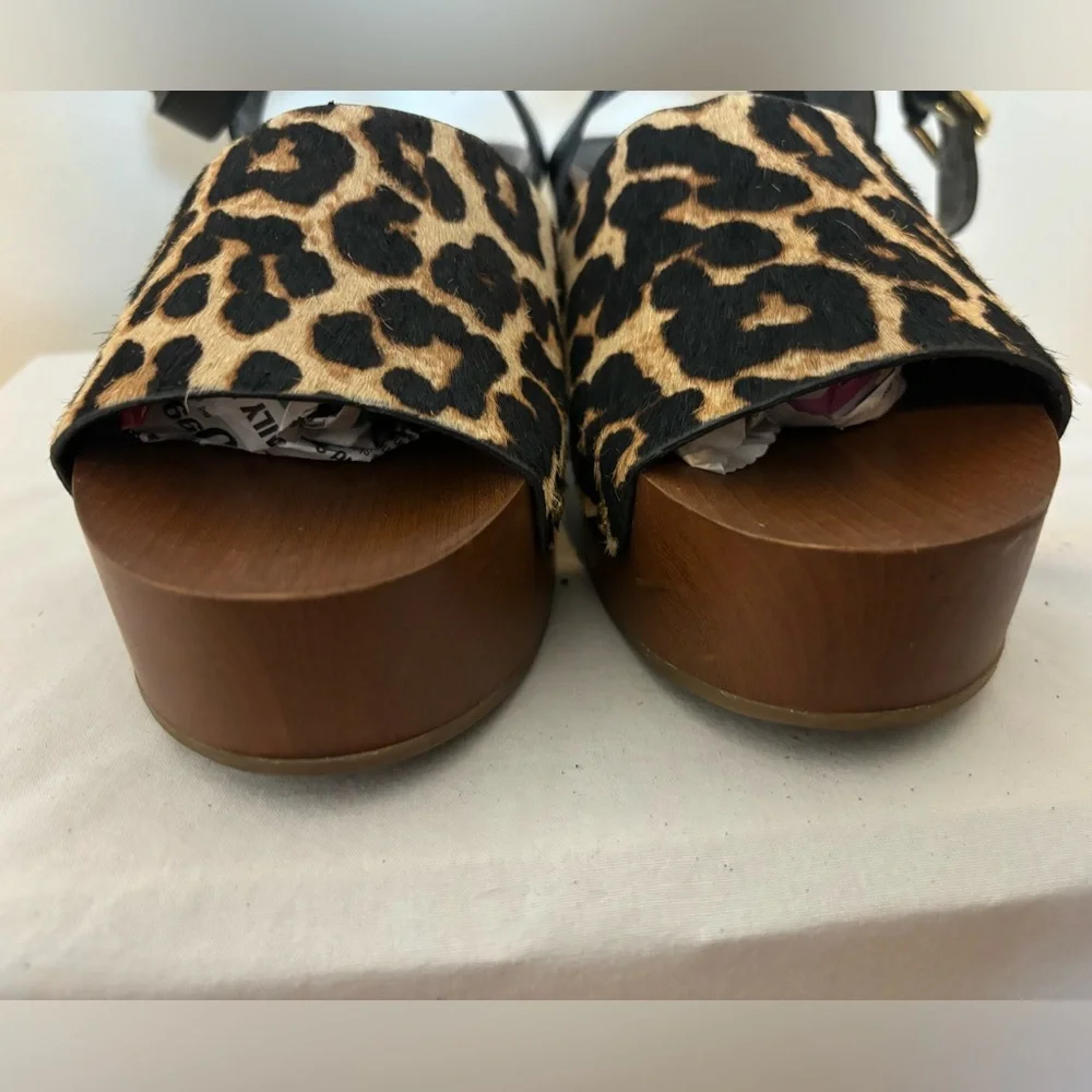Sam Edelman Women’s Size 8 Dyed Calf Hair 70’s Chunky 2.5” Heel Platform Shoes 8